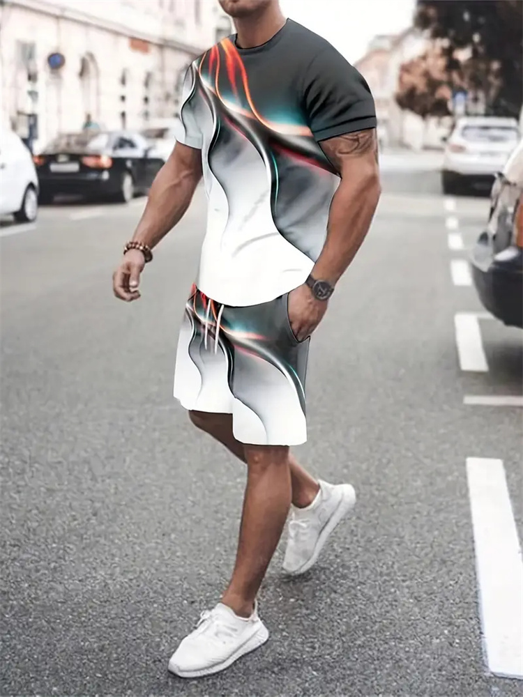 Summer Clothing Pieces - Camiseta con textura degradada para hombre