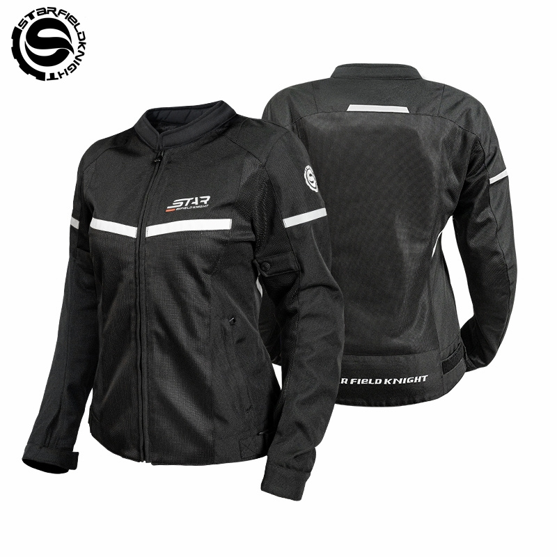 Summer Knights Clothing - Chaqueta de moto SFK en blanco