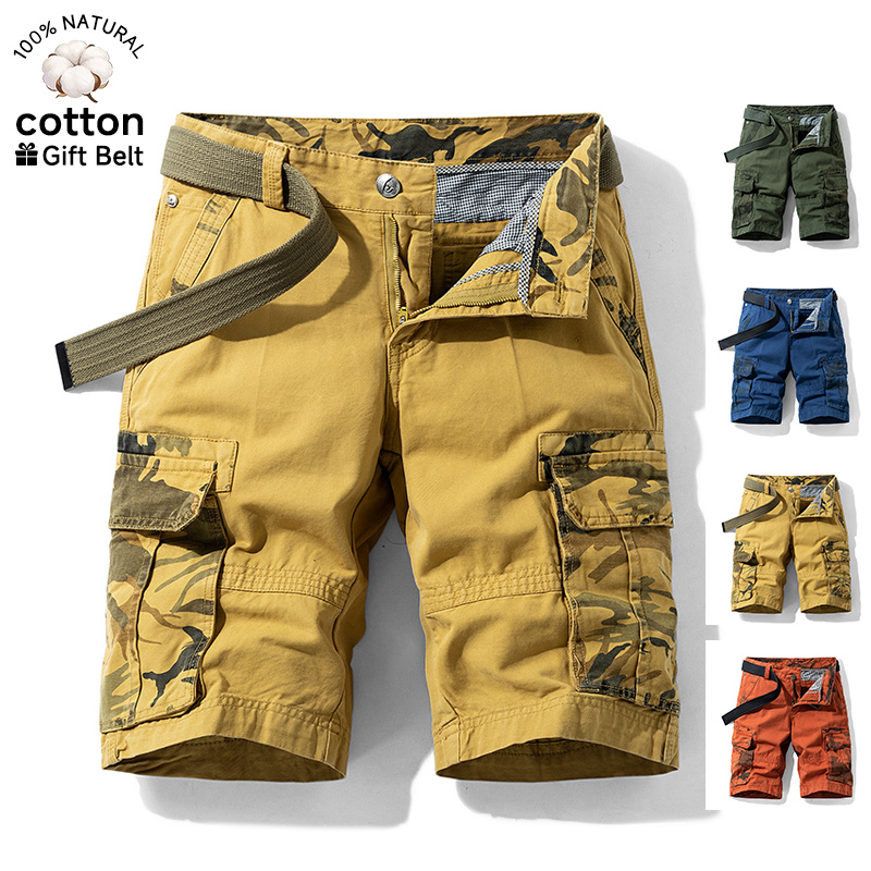 Summer Clothing Work - Pantalones Cortos Cargo de Verano para