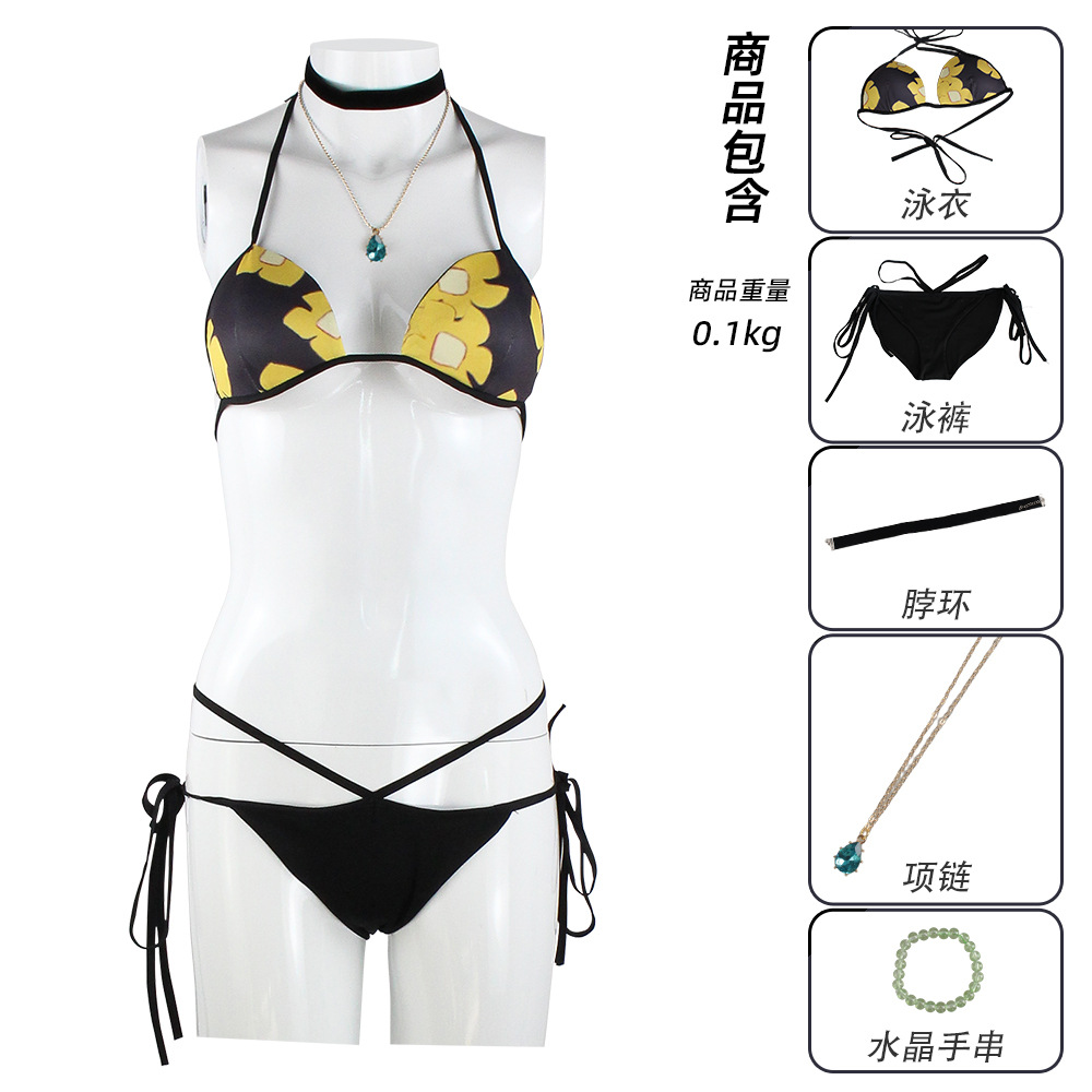 Halter Neck Top - Traje de Baño Bikini Estilo Anime