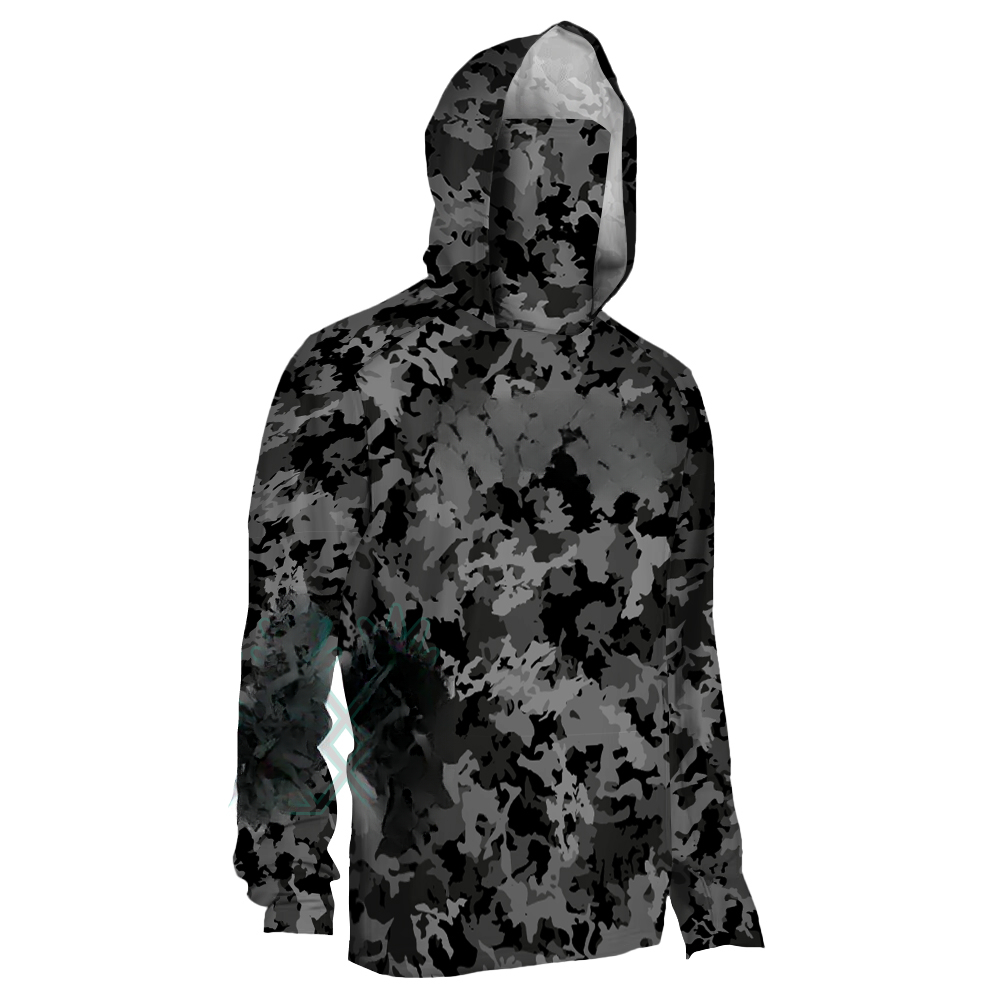 Rash Guard Long Sleeve - Camisa de pesca con capucha para