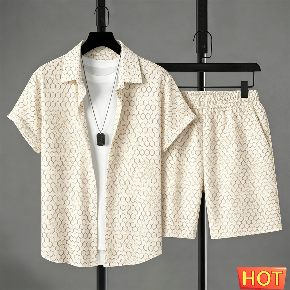 Summer Clothing Sets - Conjunto de Camisa para Hombre, Estilo