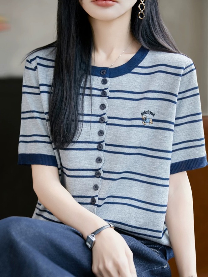 Summer Clothing Label - Camiseta de punto de seda helada