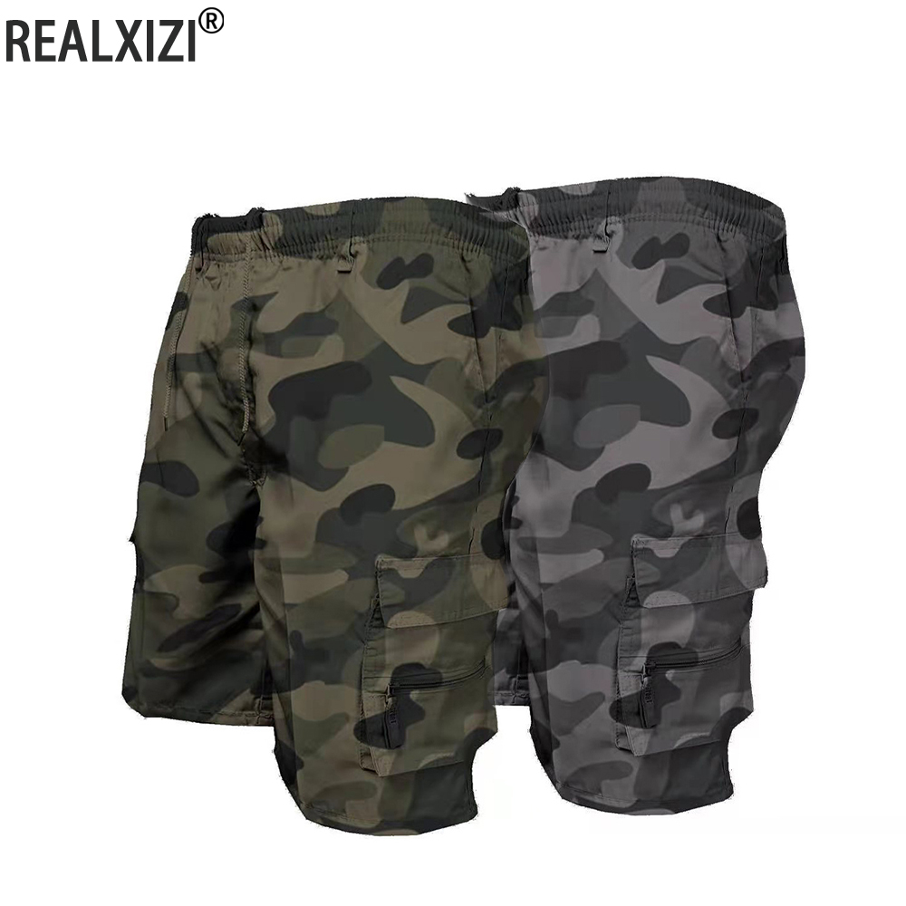 Summer Clothing Work - Pantalones cortos de camuflaje para hombres