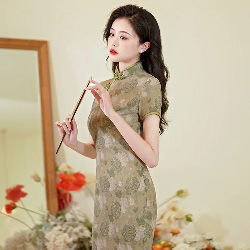 Summer Evenings Clothing - Yourqipao verano mejorado Cheongsam moda Retro
