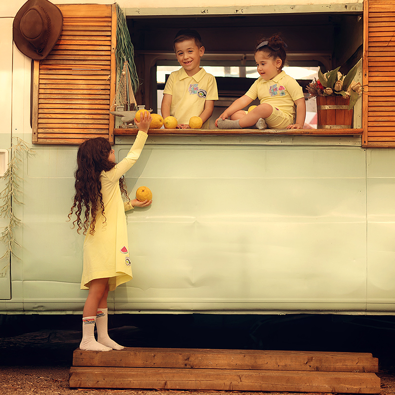 Summer Clothing Label - Vestido APPS para niña, top para