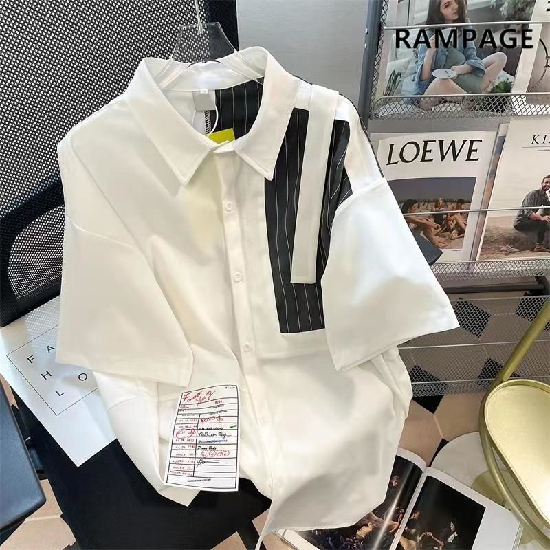 Summer Clothing Label - Camisa holgada de manga corta para