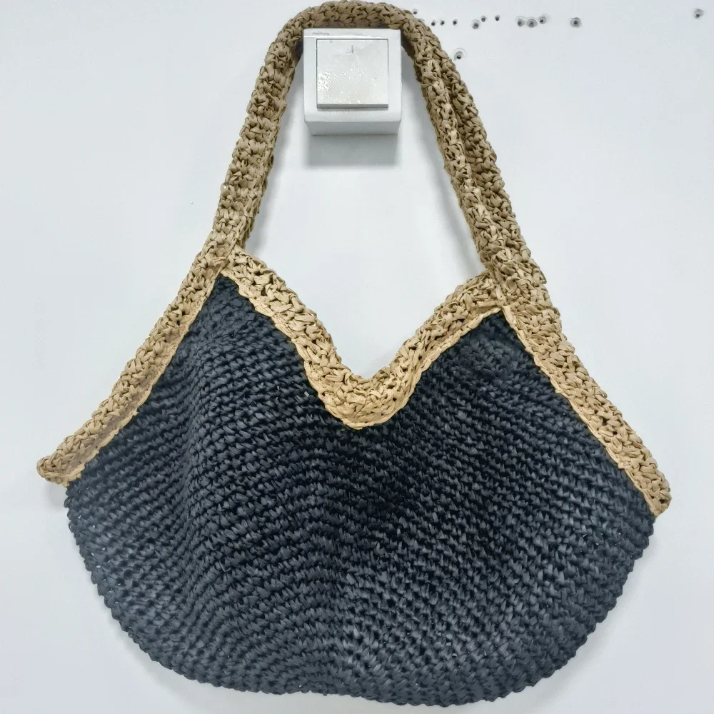 Beach Bag Straw - Bolso de Mano Tejido a Mano,