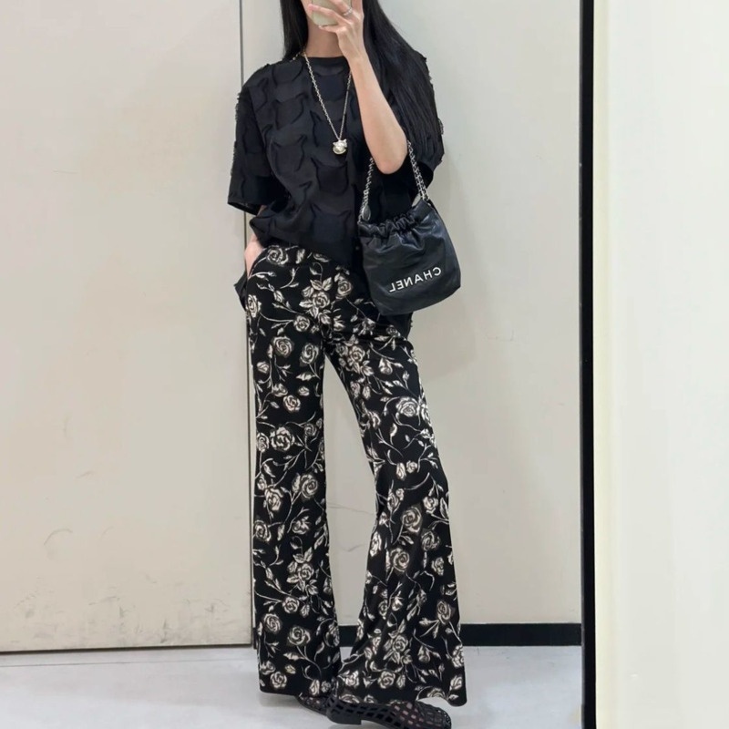 Vintage Summer Clothing Brand - Nuevos pantalones acampanados con estampado de