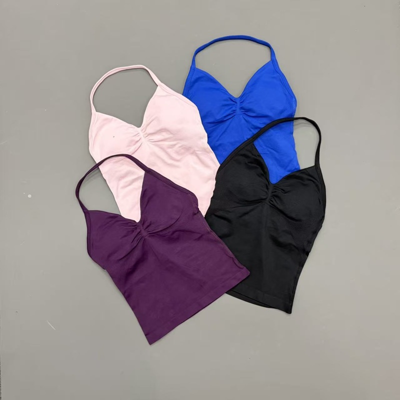 Camiseta Deportiva sin Costura - Halter Neck Top reseña y precio
