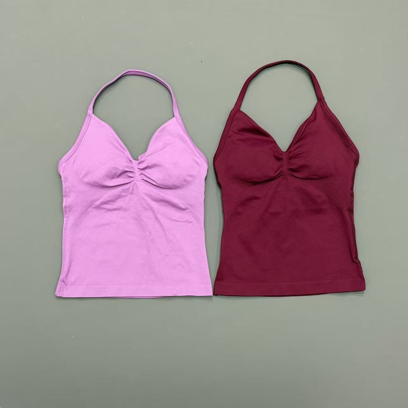 Camiseta Deportiva sin Costura - Halter Neck Top reseña y precio