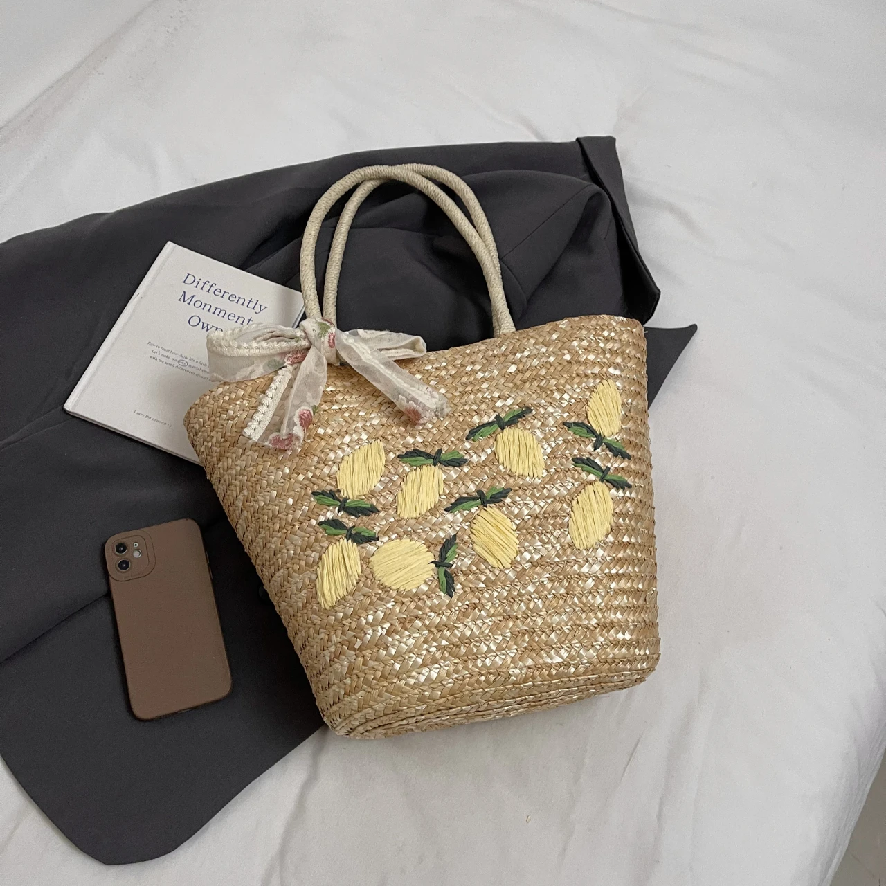 Bolso de hombro de playa de gr - Beach Bag Straw reseña y precio