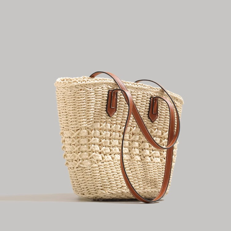 Bolsa de paja plegable extragr - Beach Bag Straw reseña y precio