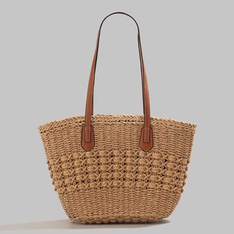 Bolsa de paja plegable extragr - Beach Bag Straw reseña y precio
