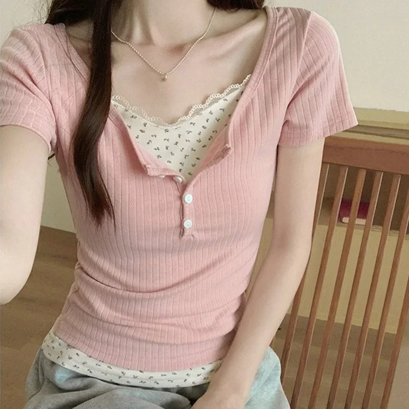 Nueva Camiseta de Mujer con En - Crop Blouse Linen reseña y precio