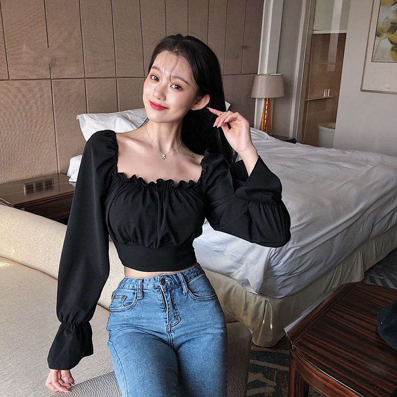 Blusas de mujer con mangas abu - Crop Blouse Linen reseña y precio