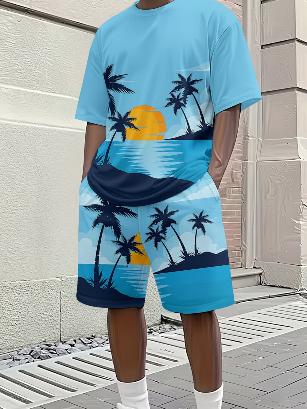 Conjunto de 2 Piezas para Homb - Beach Shirt Hawaiian reseña y precio