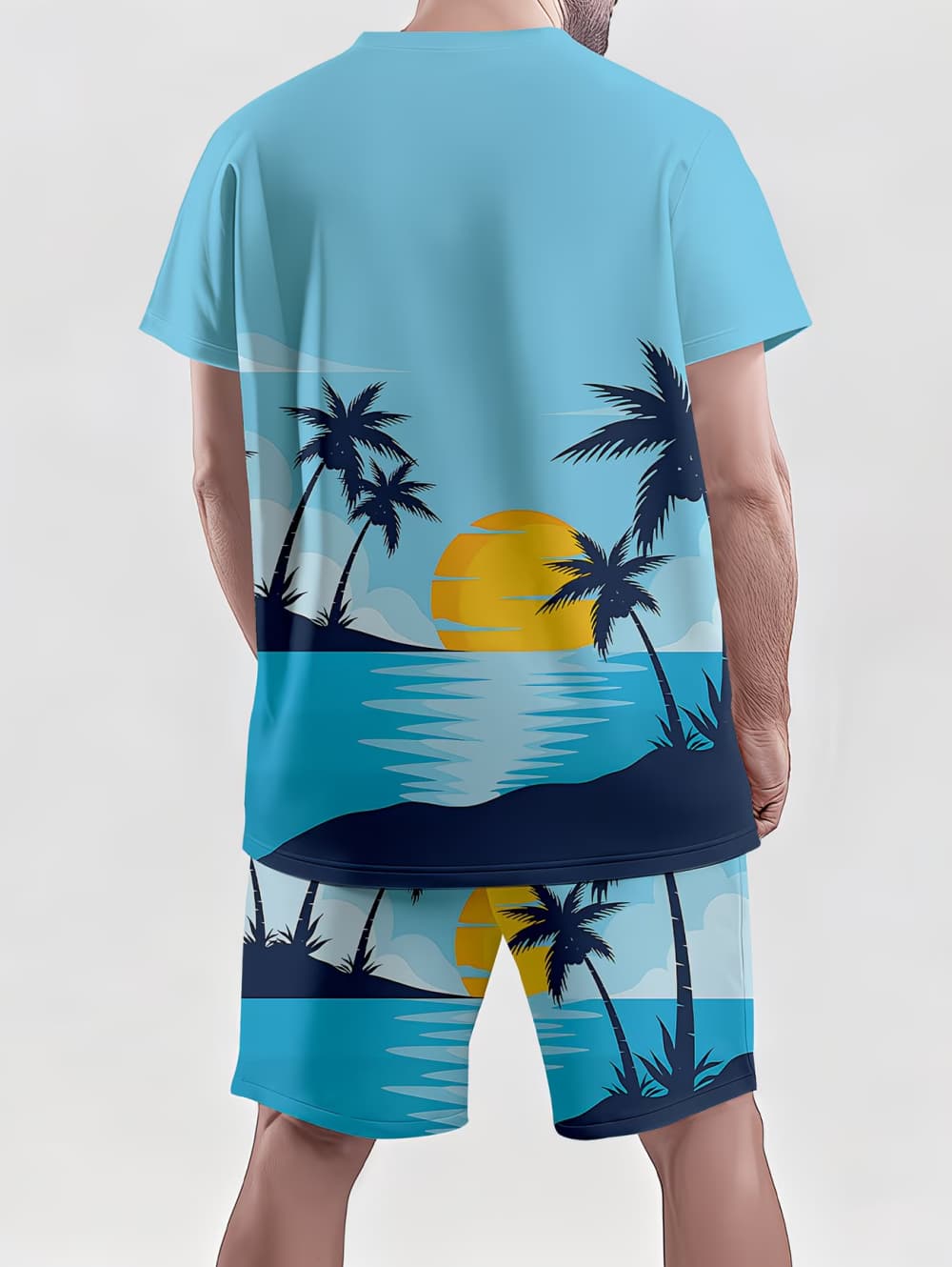 Conjunto de 2 Piezas para Homb - Beach Shirt Hawaiian reseña y precio