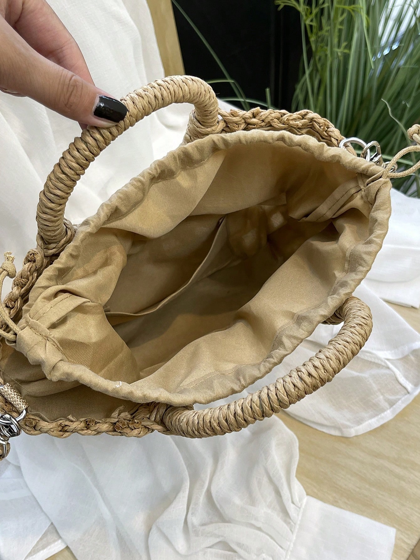 Bolso de mano con forma de med - Beach Bag Straw reseña y precio