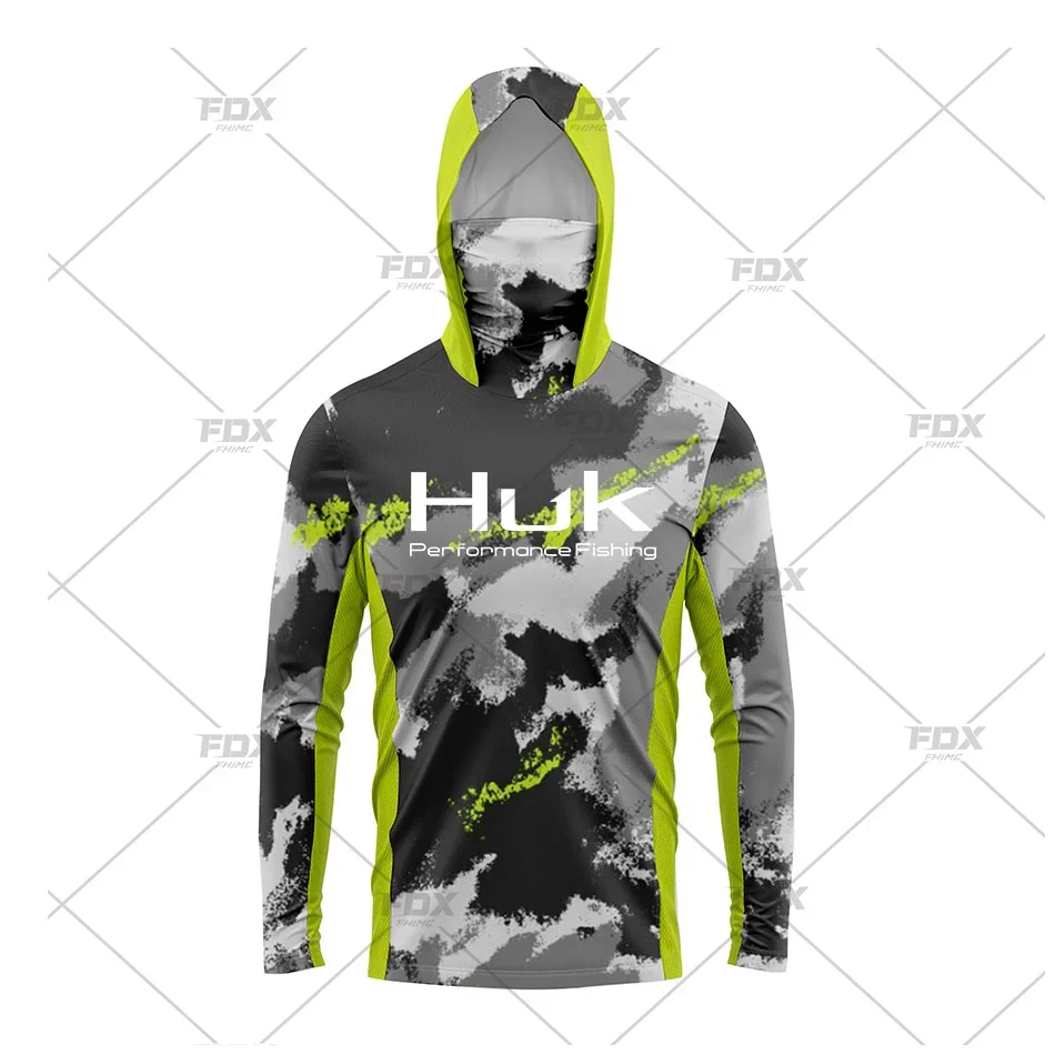 HUK-Camiseta con capucha de ma - Rash Guard Long Sleeve reseña y precio