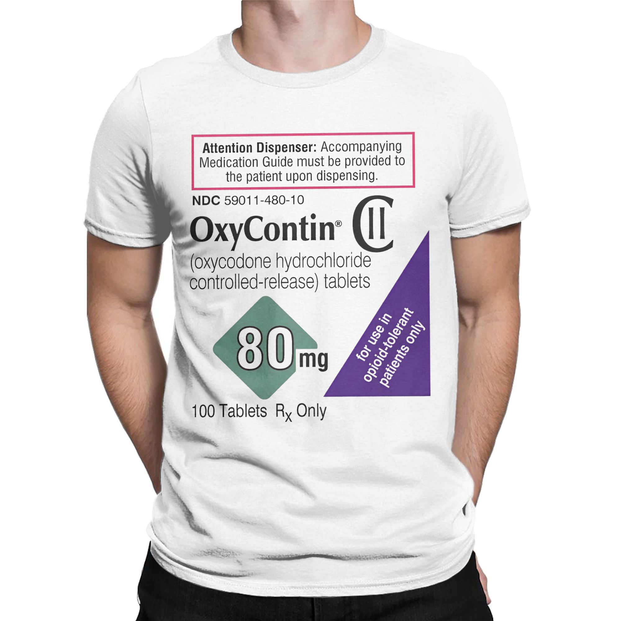 Oxycontin, camisetas con etiqu - Summer Clothing Label reseña y precio