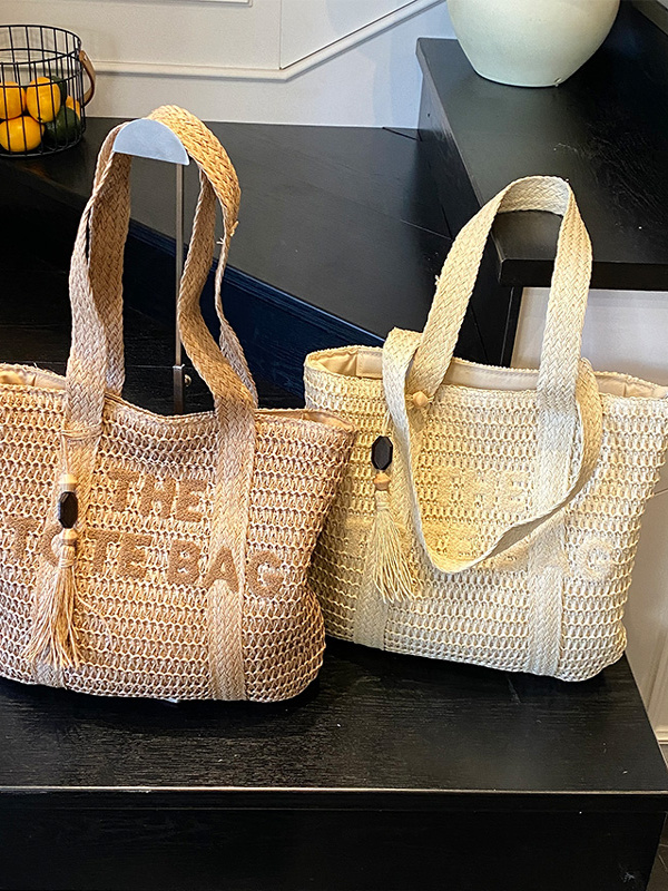 Bolso de mano de gran capacida - Beach Bag Straw reseña y precio