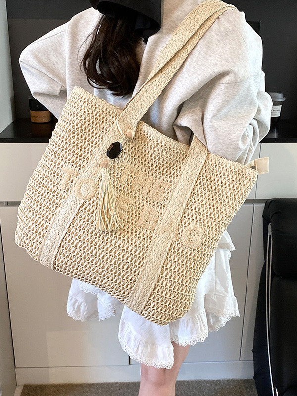 Bolso de mano de gran capacida - Beach Bag Straw reseña y precio
