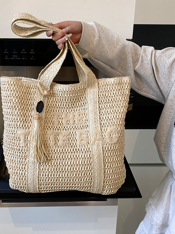 Bolso de mano de gran capacida - Beach Bag Straw reseña y precio