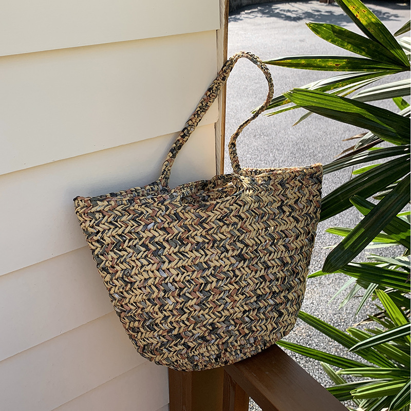 Bolso de paja tejido a mano de - Beach Bag Straw reseña y precio