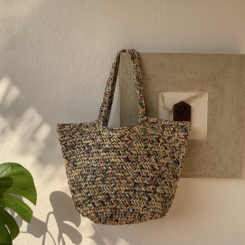 Bolso de paja tejido a mano de - Beach Bag Straw reseña y precio