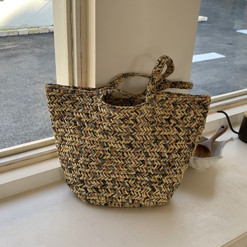 Bolso de paja tejido a mano de - Beach Bag Straw reseña y precio