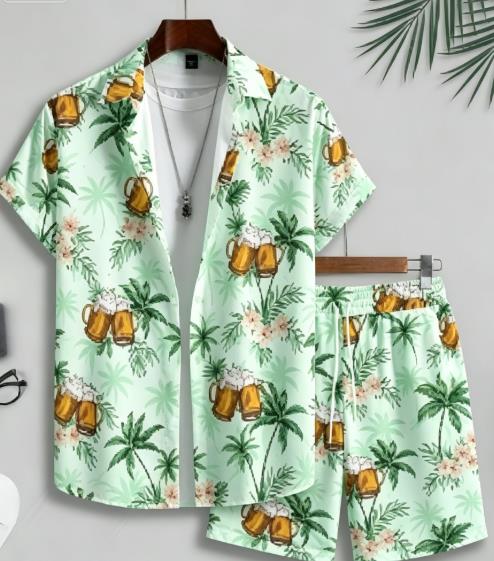 Conjunto coordinado para hombr - Beach Shirt Hawaiian reseña y precio