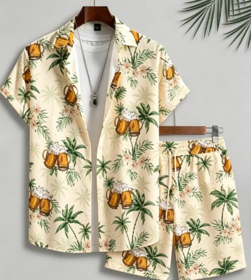Conjunto coordinado para hombr - Beach Shirt Hawaiian reseña y precio