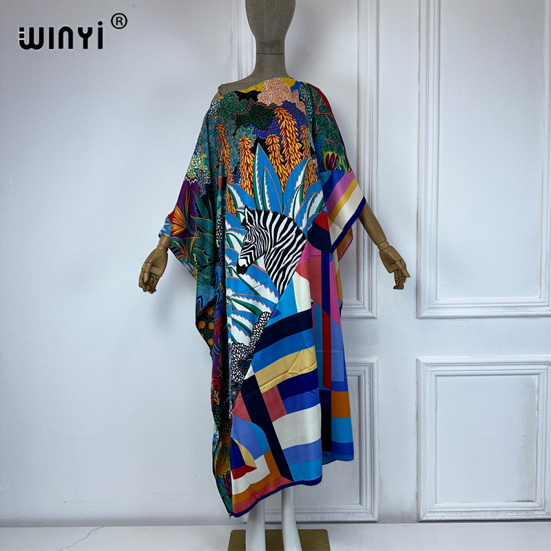WINYI-caftán estampado de alta - Summer Evenings Clothing reseña y precio