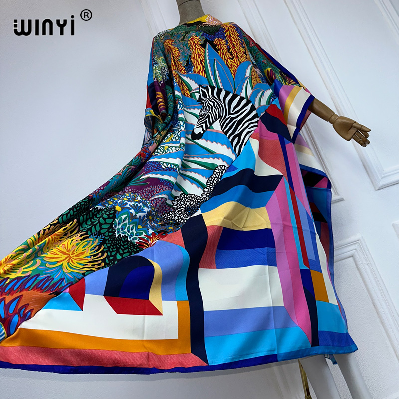 WINYI-caftán estampado de alta - Summer Evenings Clothing reseña y precio