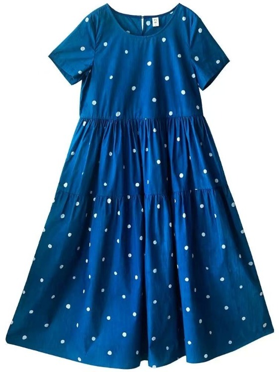 Vestido Azul de Algodón Puro c - Summer Clothing Label reseña y precio