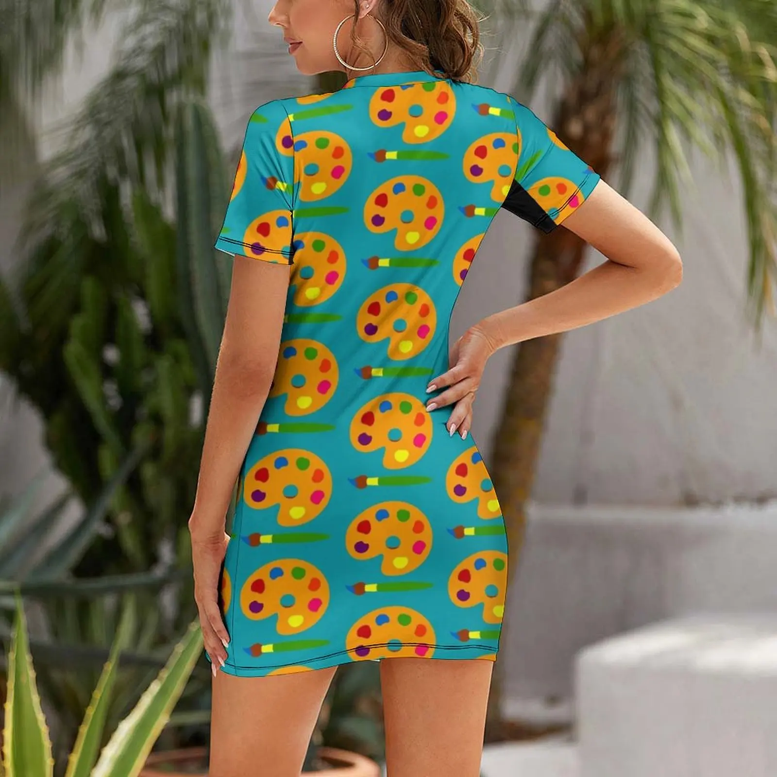 Vestido de manga corta con pal - Summer Clothing Color Palette reseña y precio
